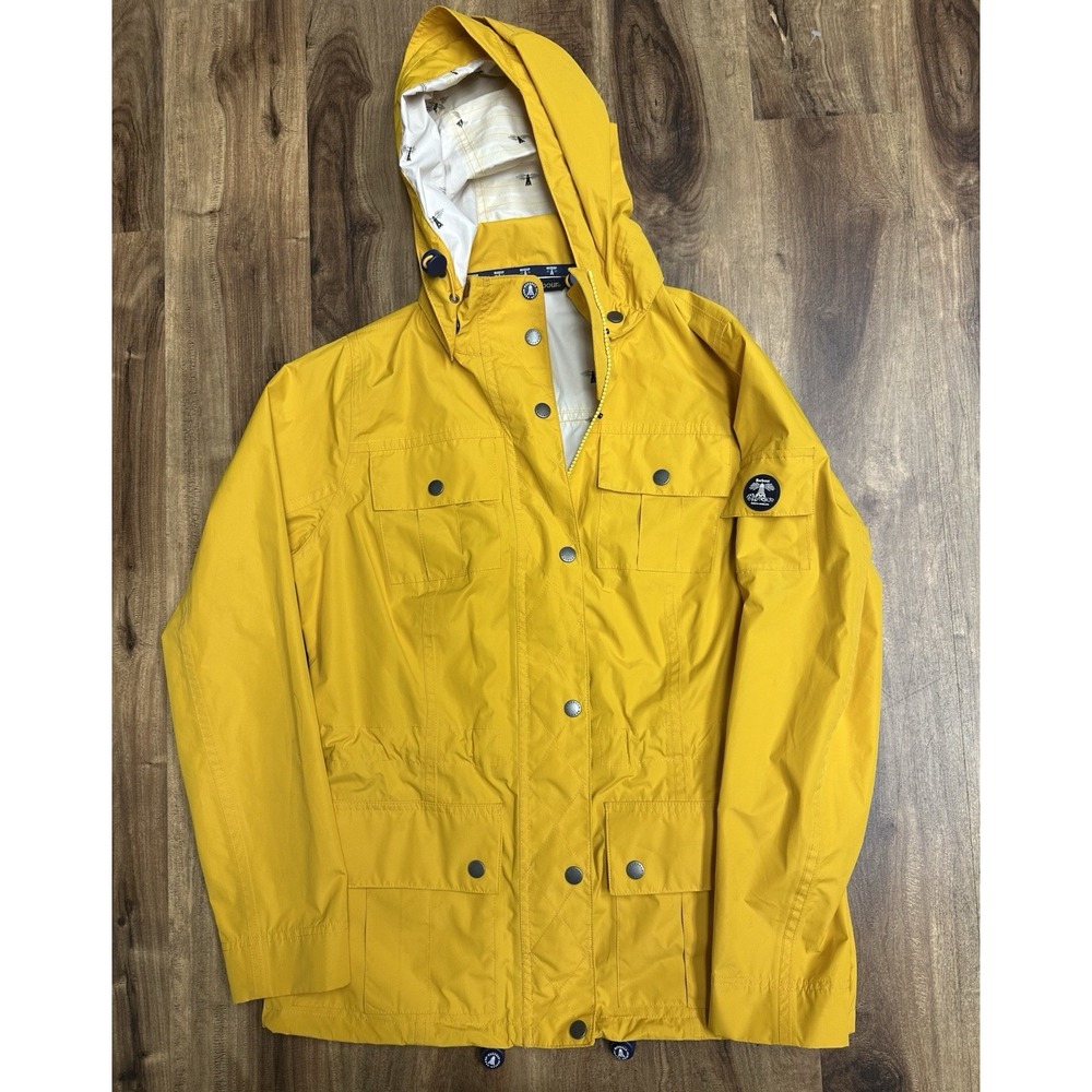 Barbour Jacket Womens Size 8 Rain Jacket Yellow Hooded